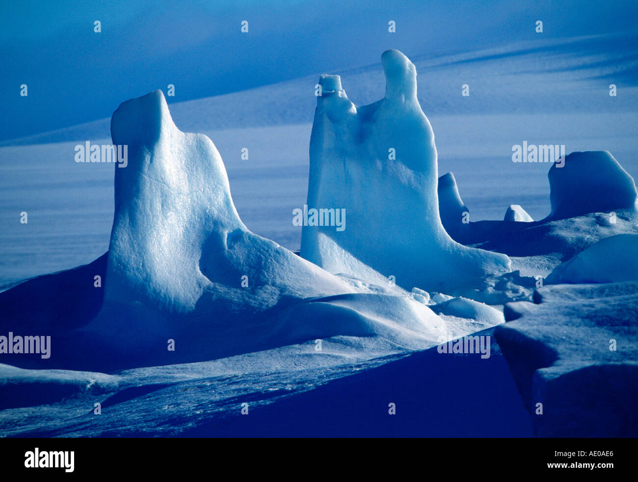 Icebergs Antarctica Stock Photo