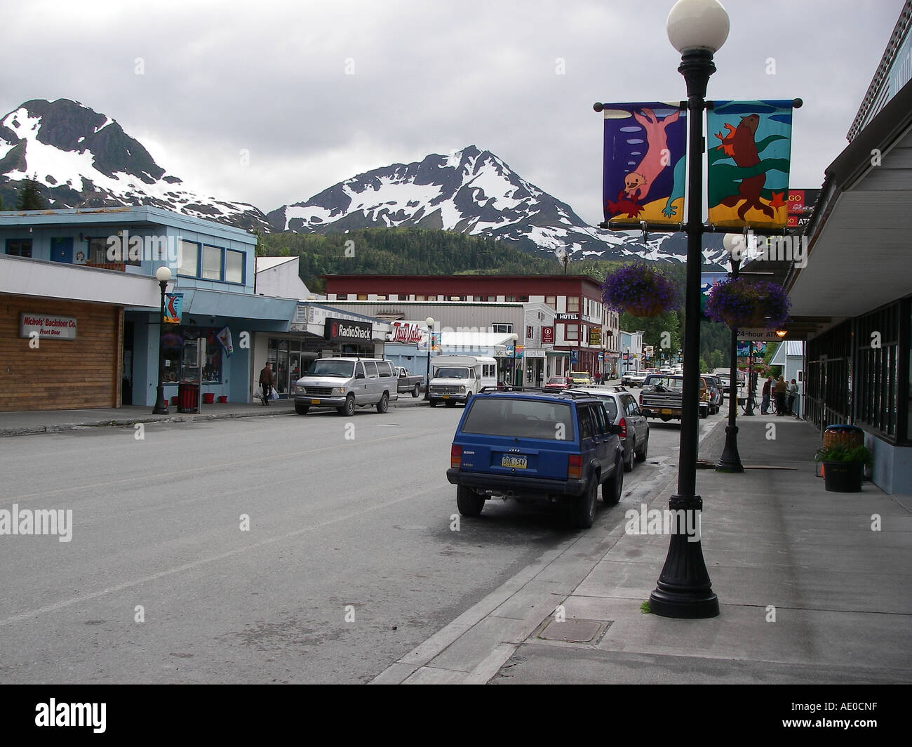Downtown Cordova Alaska, USA primary industry fishing Stock Photo Alamy
