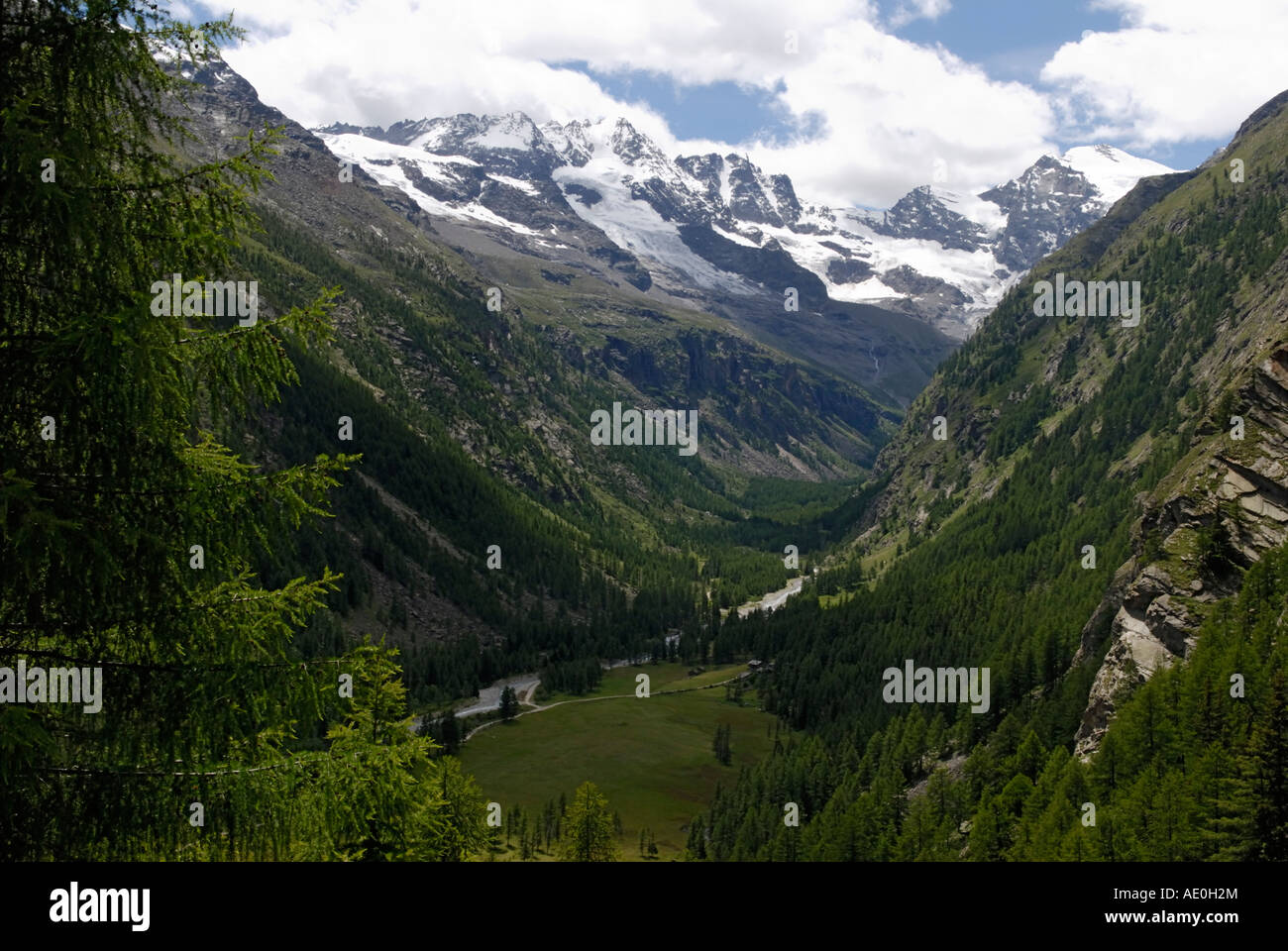 Alpine view, Gran Paradiso National Park Stock Photo