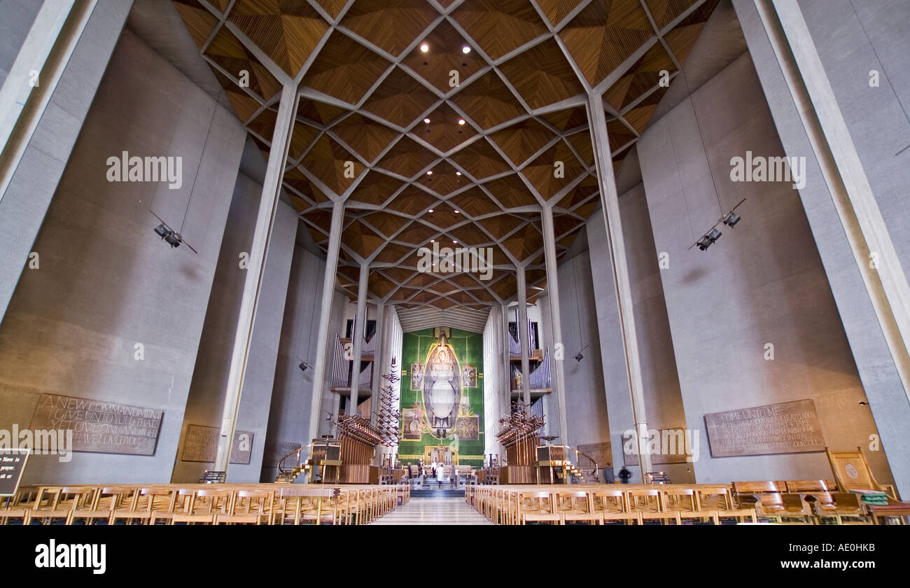 Interior of Coventry Cathedral COVENTRY Warwickshire UK Stock Photo - Alamy