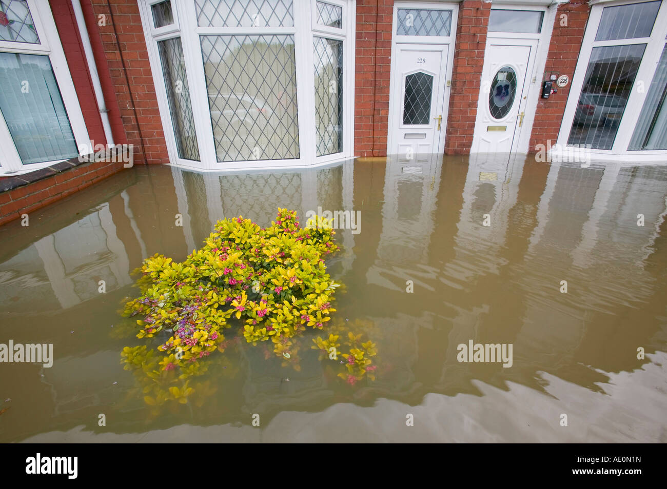 The floods in Toll Bar near Doncaster, South Yorkshire, UK Stock Photo
