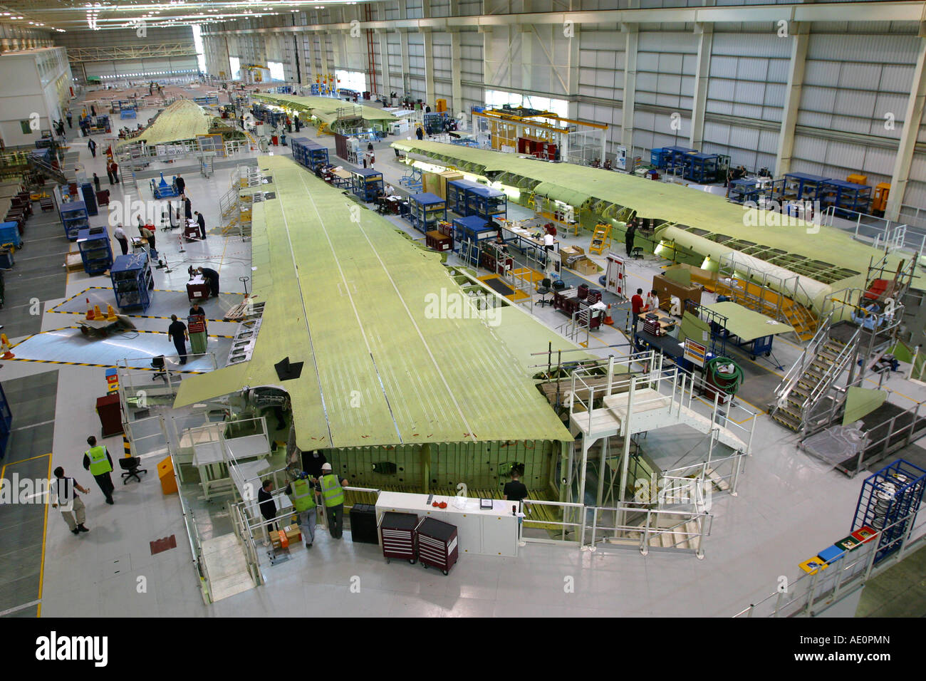 Airbus 380 wing production at Broughton Near Chester, UK Stock Photo