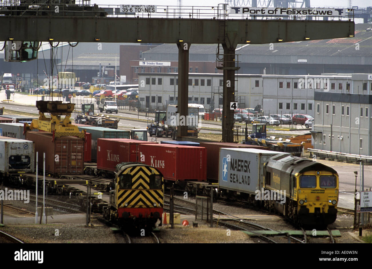Rail Freight terminal UK Stock Photo