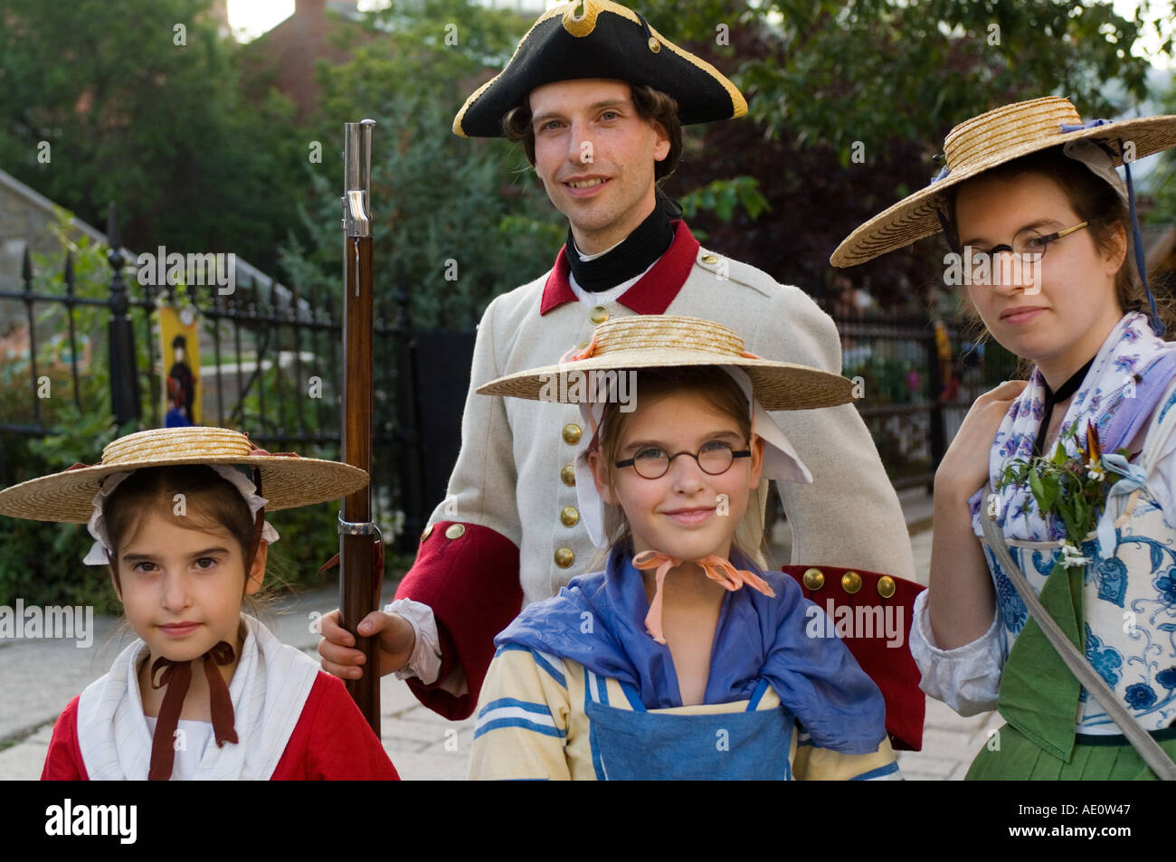 Canada, Quebec City, Fetes de la Nouvelle France, Family in costume Stock  Photo - Alamy