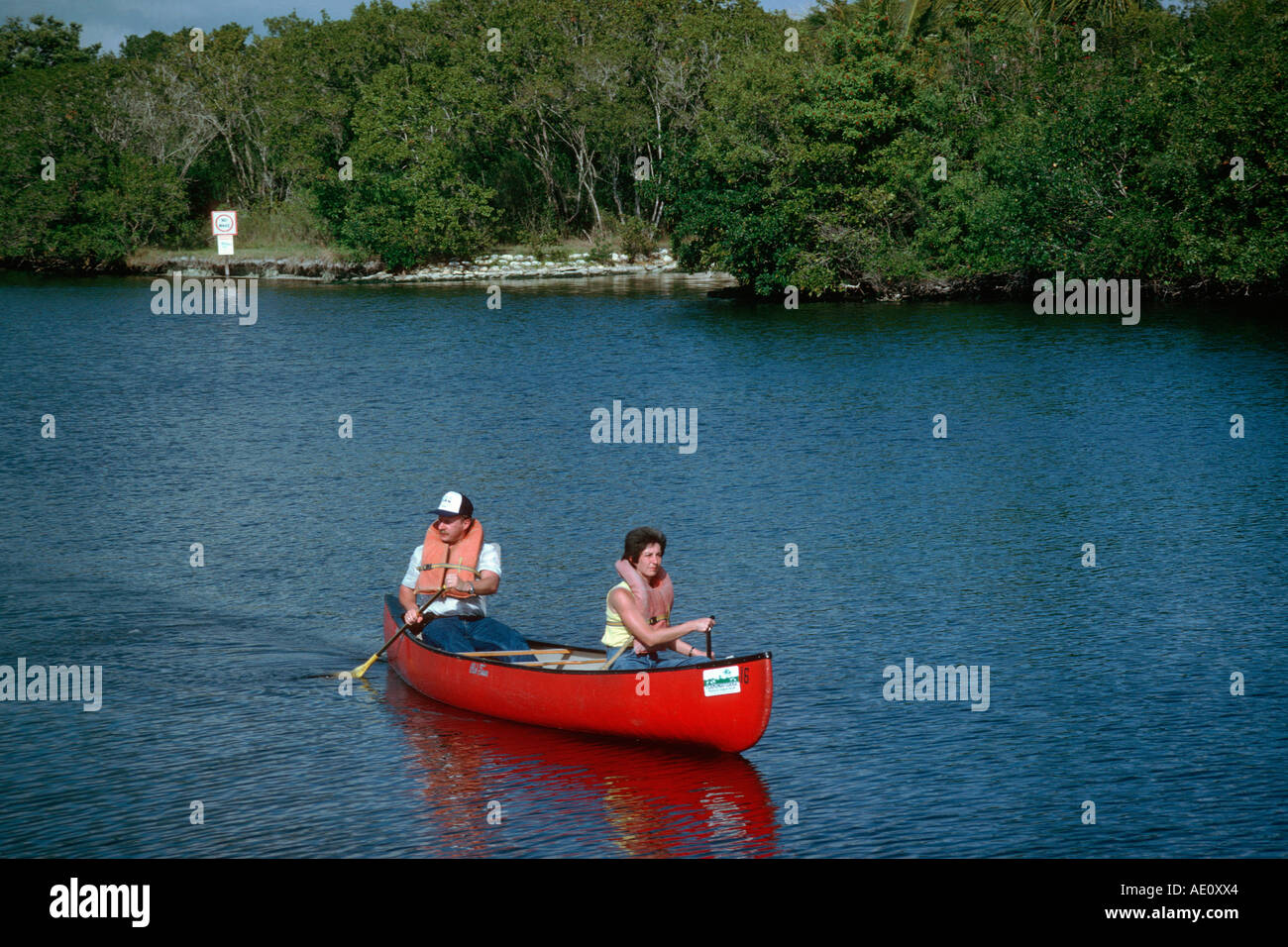 Canoe Kanu Tours Everglades N P Florida USA Stock Photo Alamy