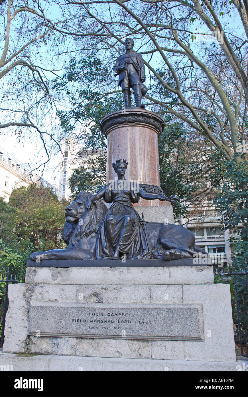Memorial to Lord Clyde Waterloo Place London England Stock Photo