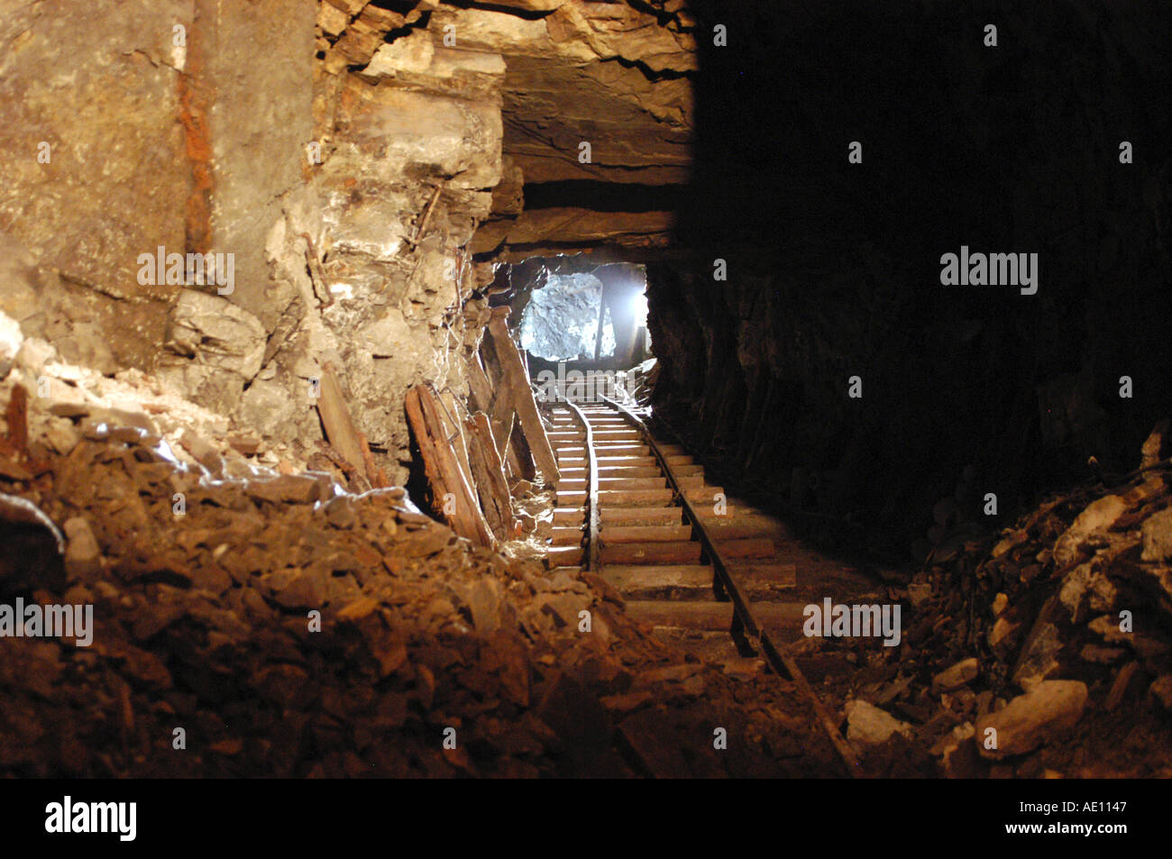 Unfinished tunnel in the WWII German underground hospital in Jersey