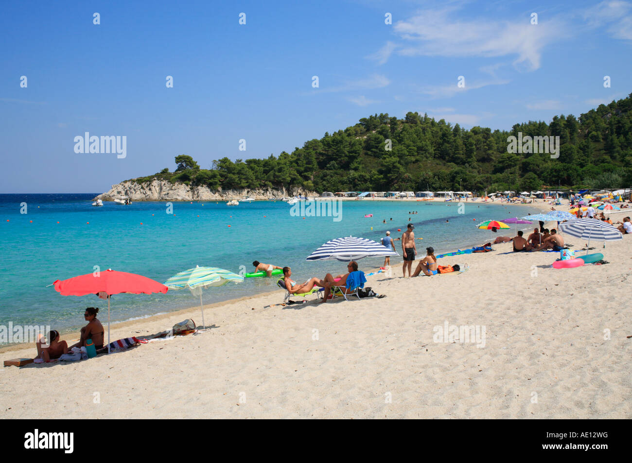 Armenistis Beach on Sithonia Peninsula on the peninsula of Chalcidice ...
