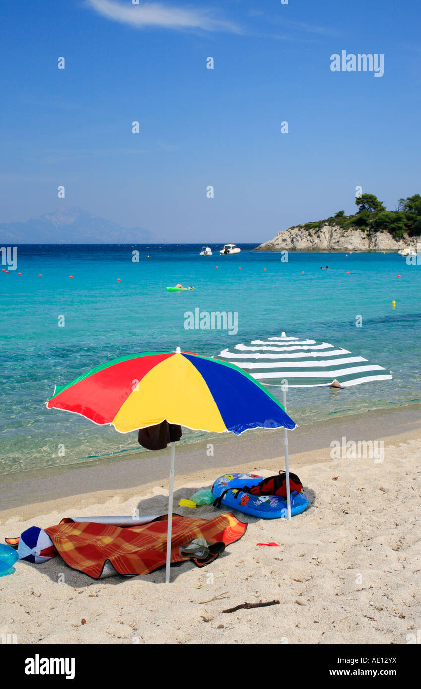 Armenistis Beach on Sithonia Peninsula on the peninsula of Chalcidice ...