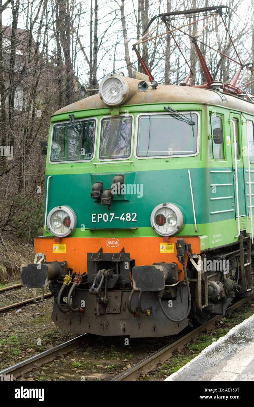 Train in the railway station at Zakopane Poland Stock Photo Alamy