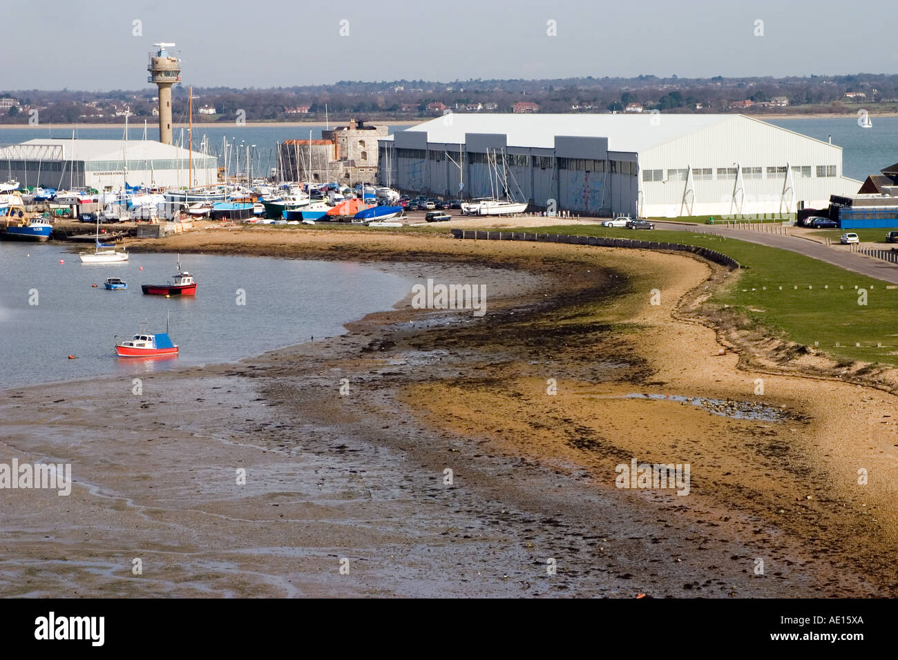Calshot Activity Centre sports old aircraft hangers Stock Photo