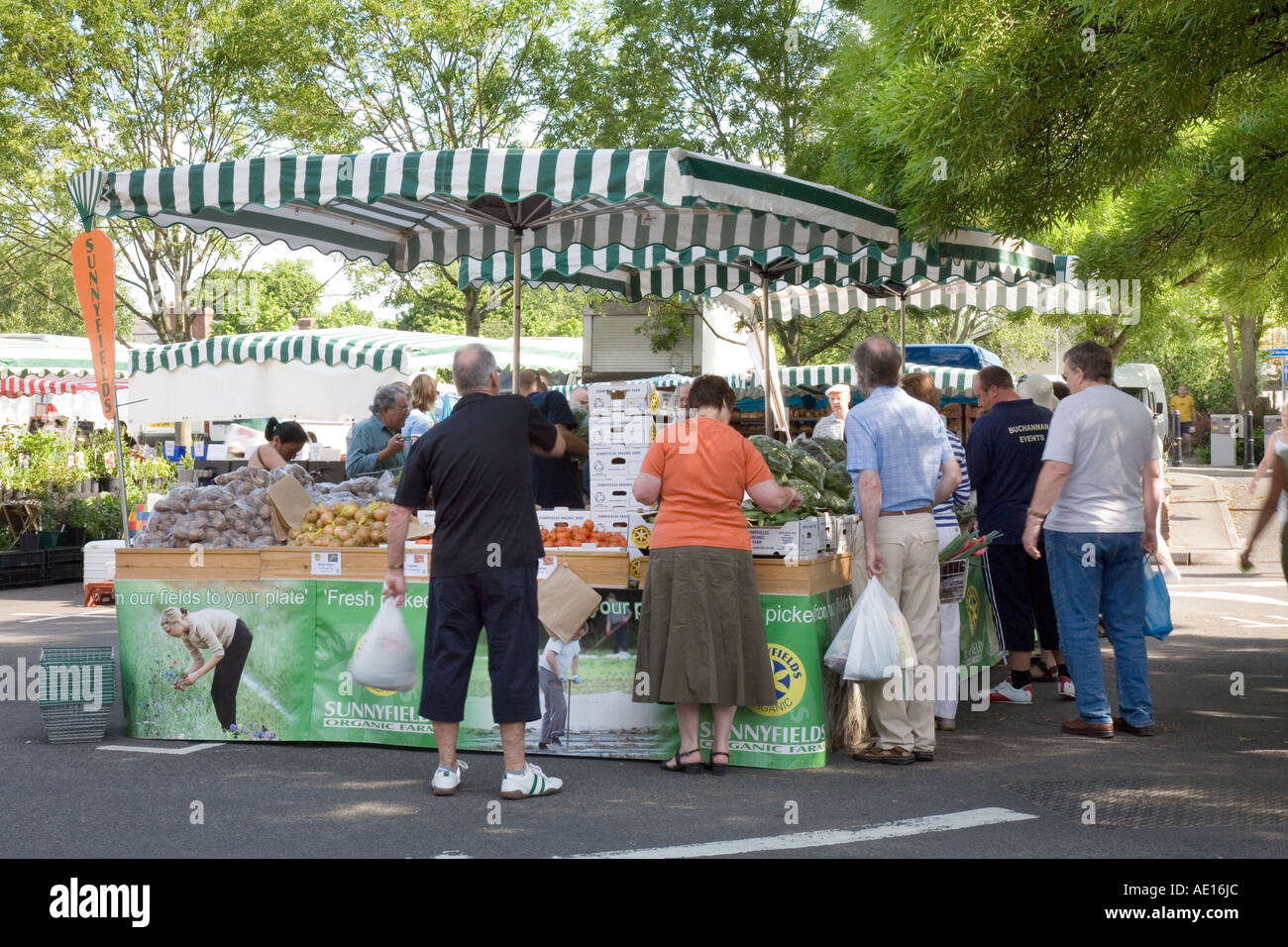 Winchester Farmers Summer Sunday Market Stock Photo Alamy