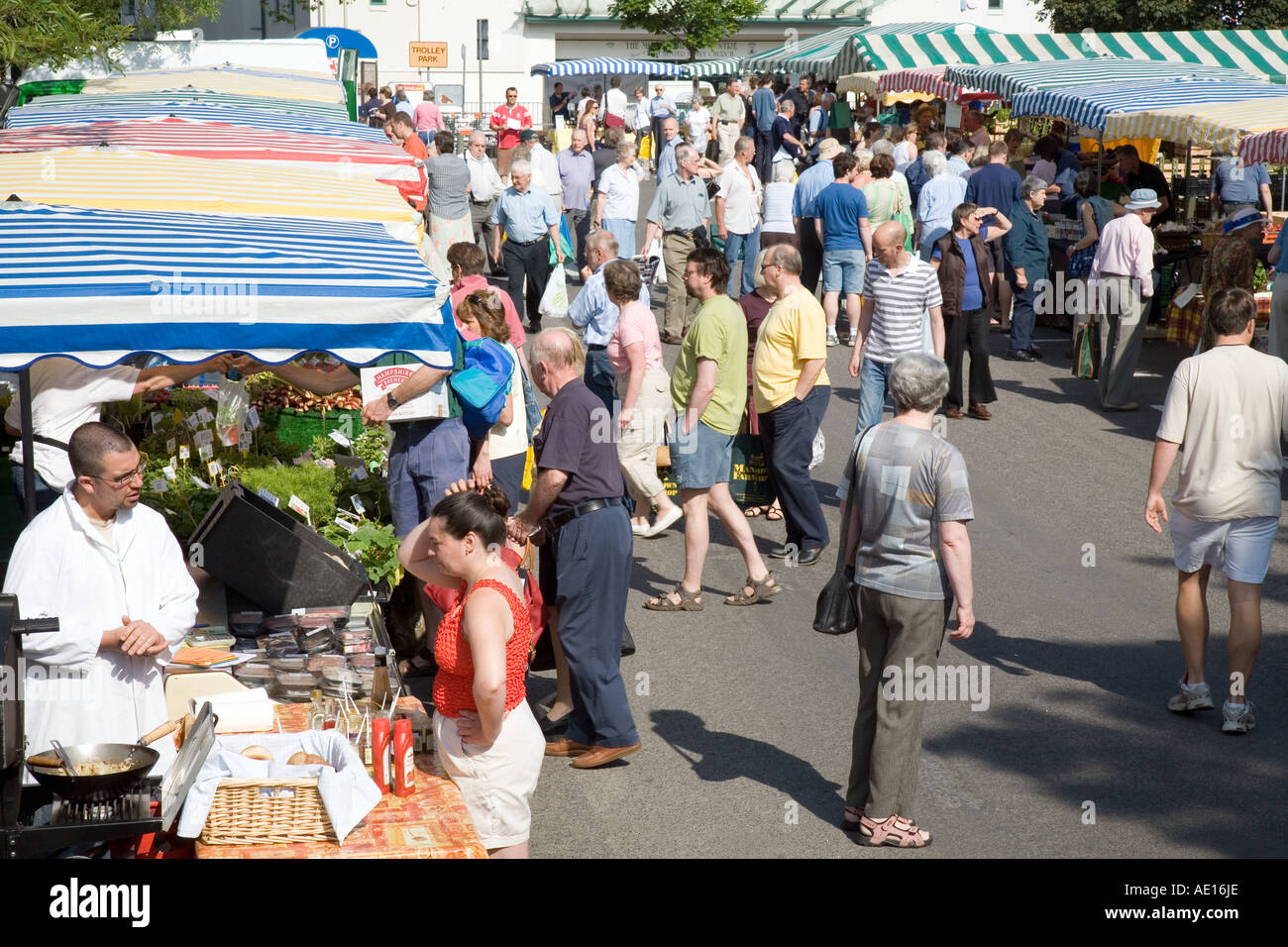 Winchester Farmers Summer Sunday Market Stock Photo Alamy