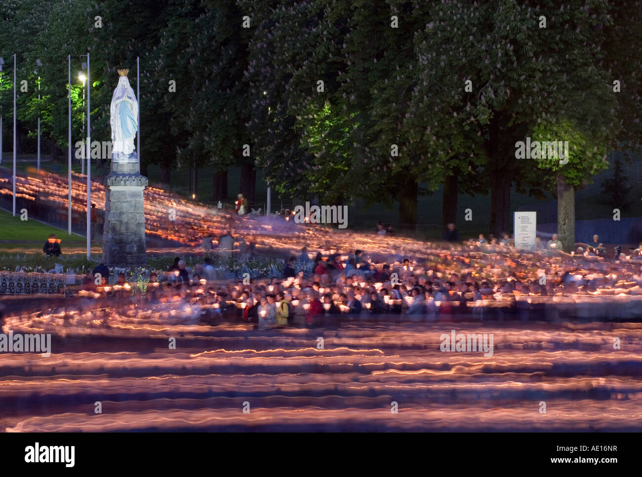 The Candlelight Procession in Lourdes, France Stock Photo Alamy