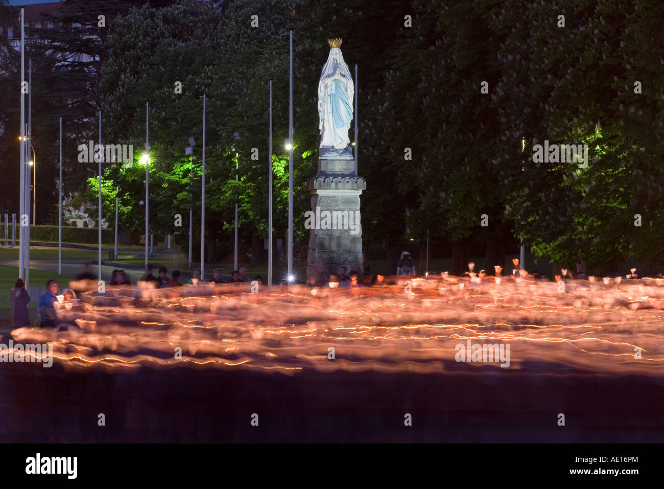 The Candlelight Procession in Lourdes, France Stock Photo Alamy