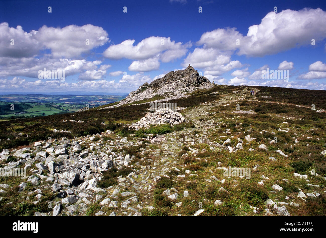 Manstone Rock, The Stiperstones, Shropshire Hills, UK Stock Photo