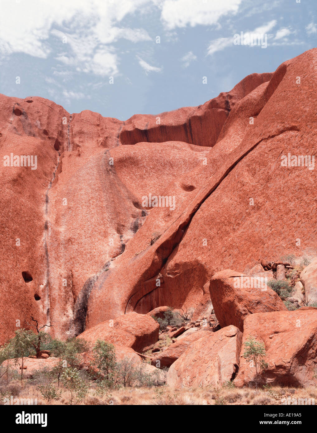 Detail of sections of Uluru Ayers Rock Uluru Kata Tjuta National Park Central Australia Northern Territory Australia Stock Photo
