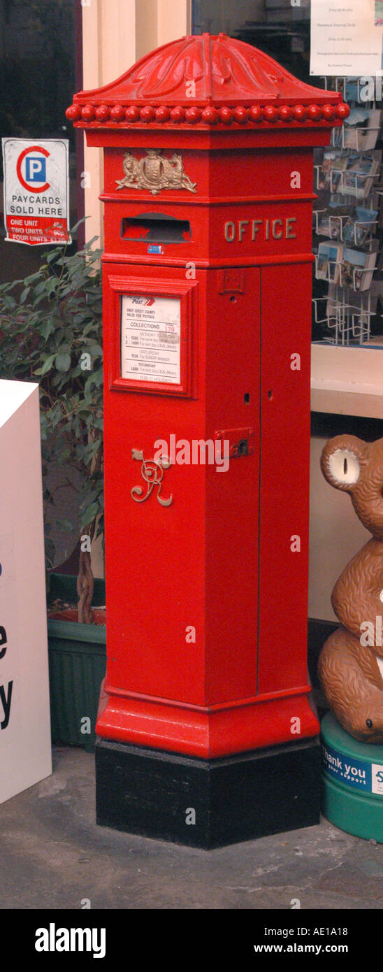 toy post office in a case