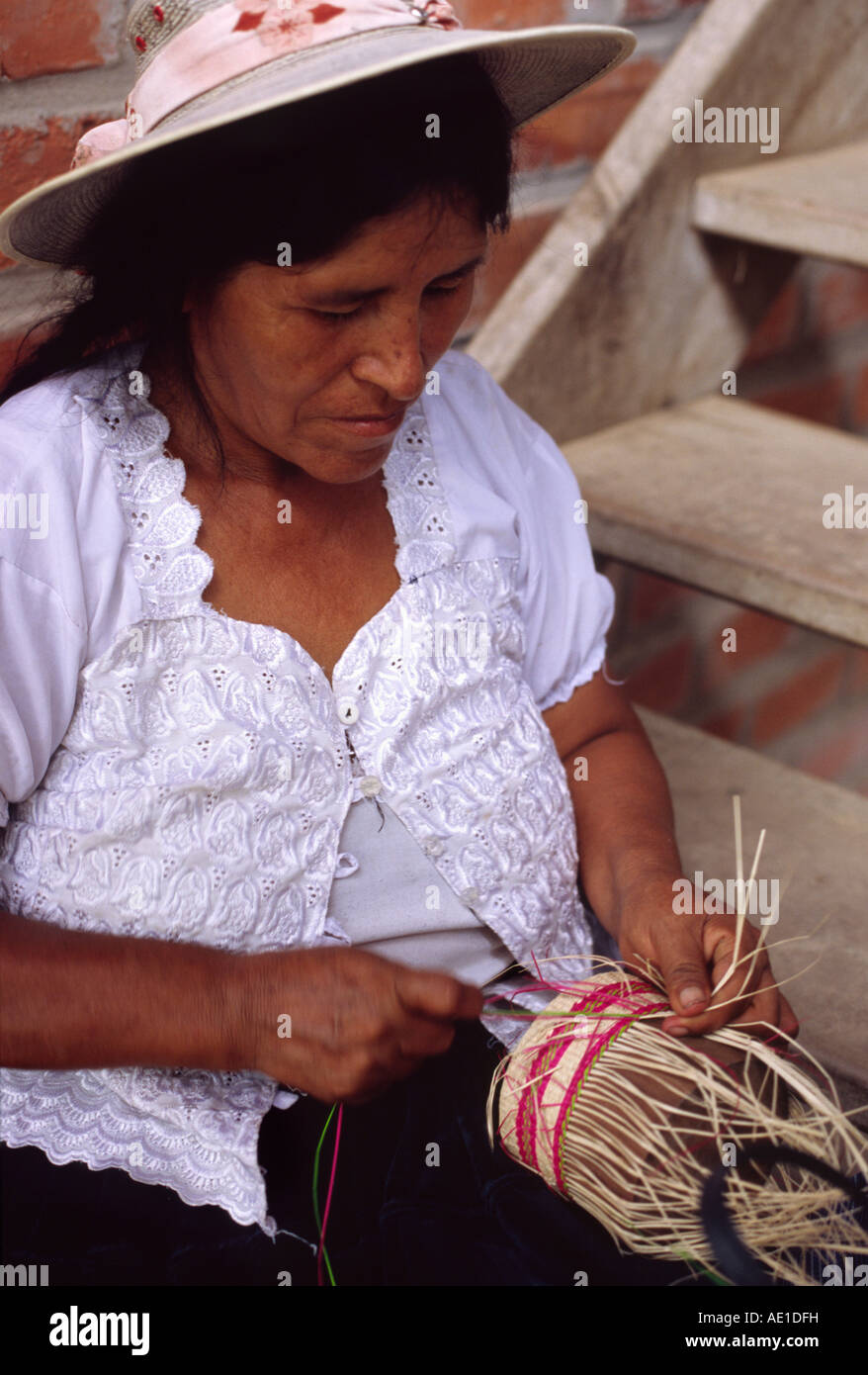 Weaving - Rurrenabaque, Beni BOLIVIA Stock Photo