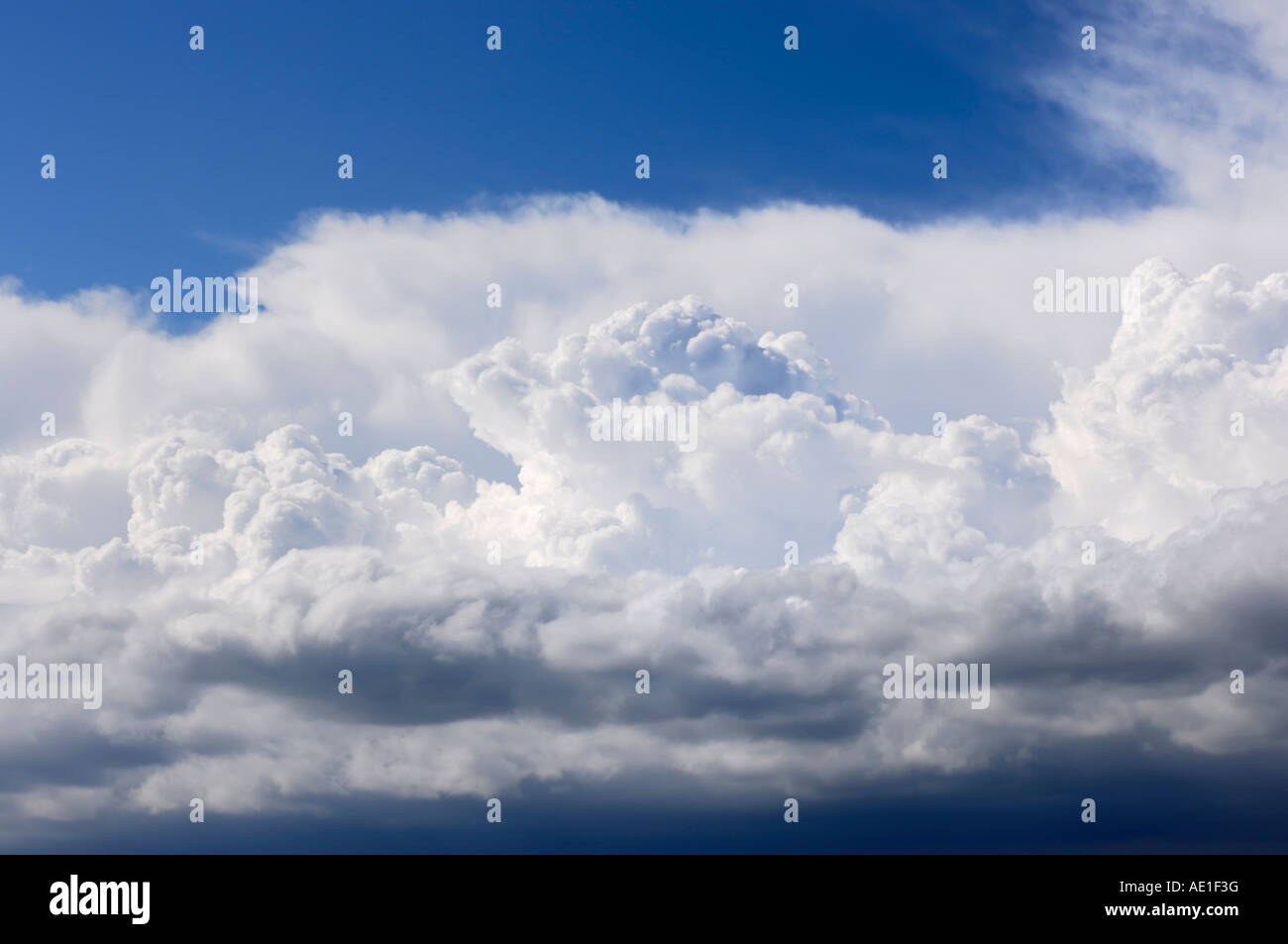 White dramatic storm clouds in blue sky Background texture Stock Photo ...