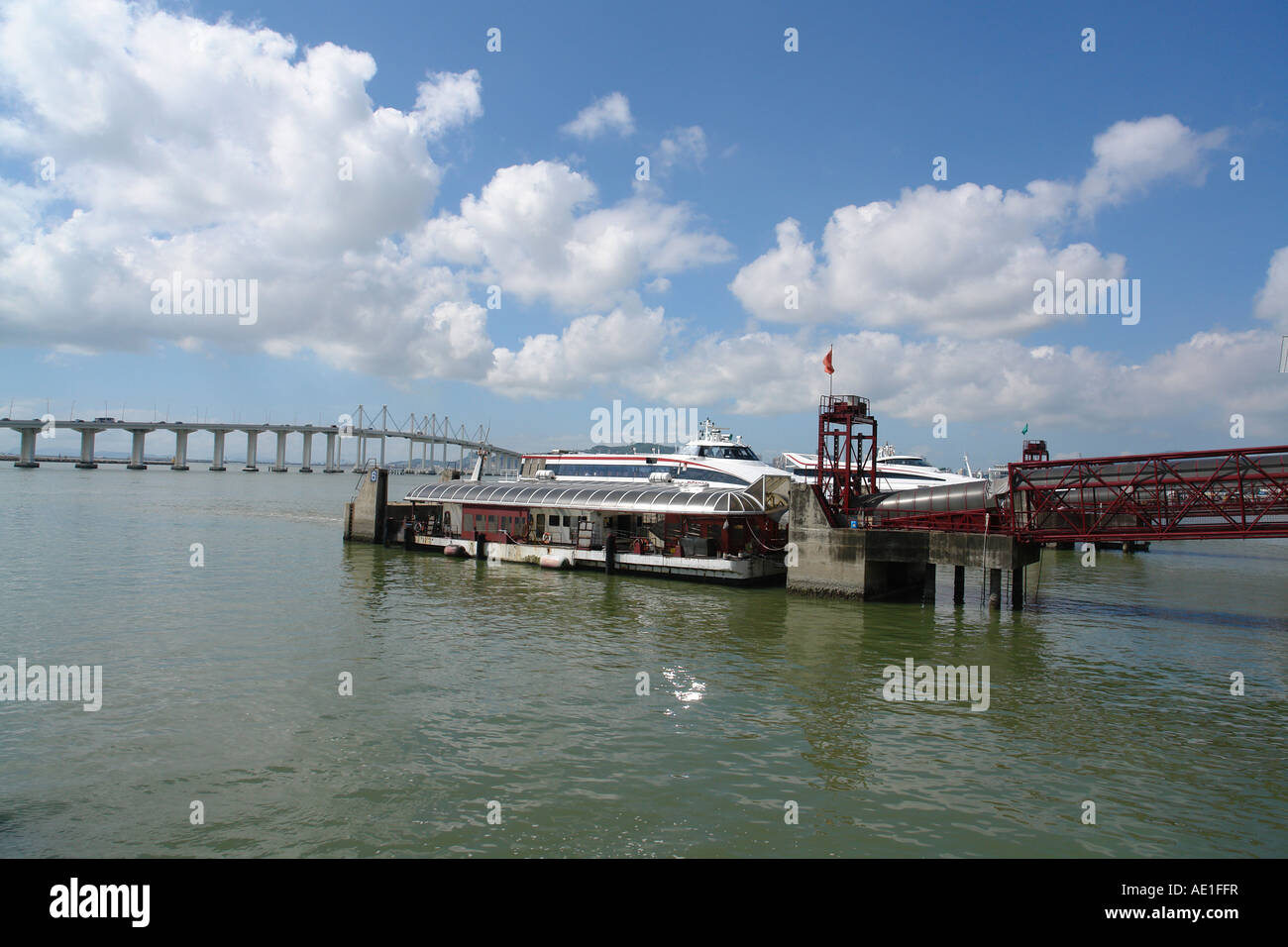 Macau ferry pier China Stock Photo