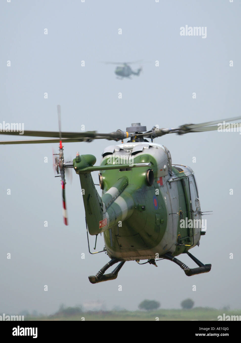 UK Army Westland WG-13 Lynx AH7 Military Helicopter Stock Photo