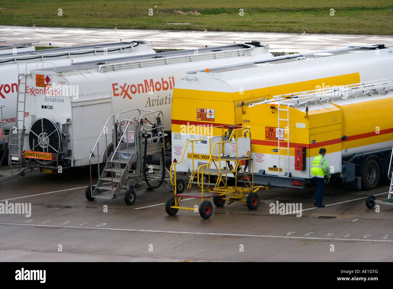 Jet fuel kerosine tankers Stock Photo Alamy