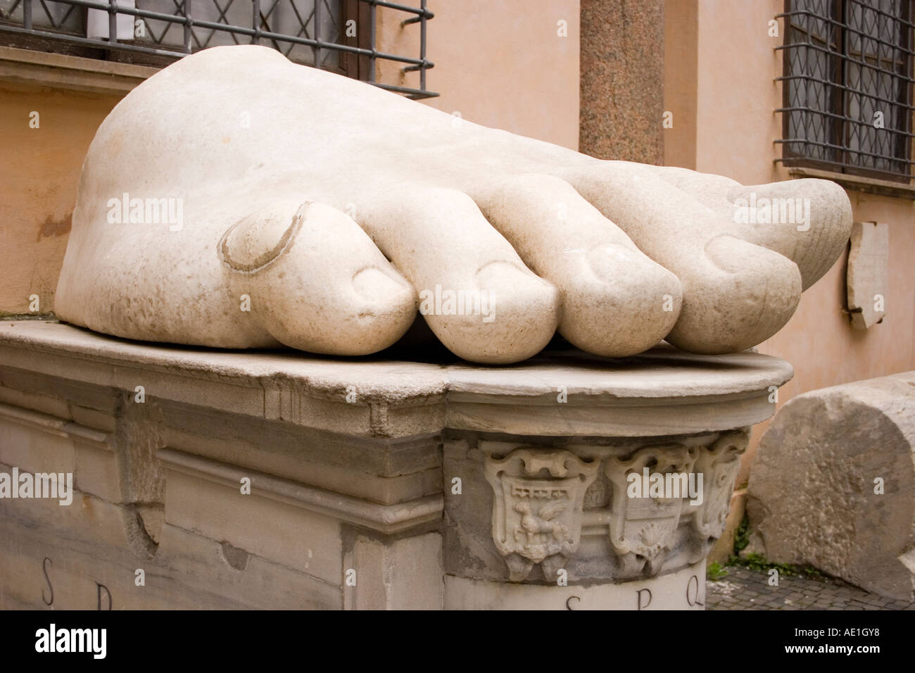 Colossal Statue of Constantine I at Capitoline Museum Rome, Italy Stock ...