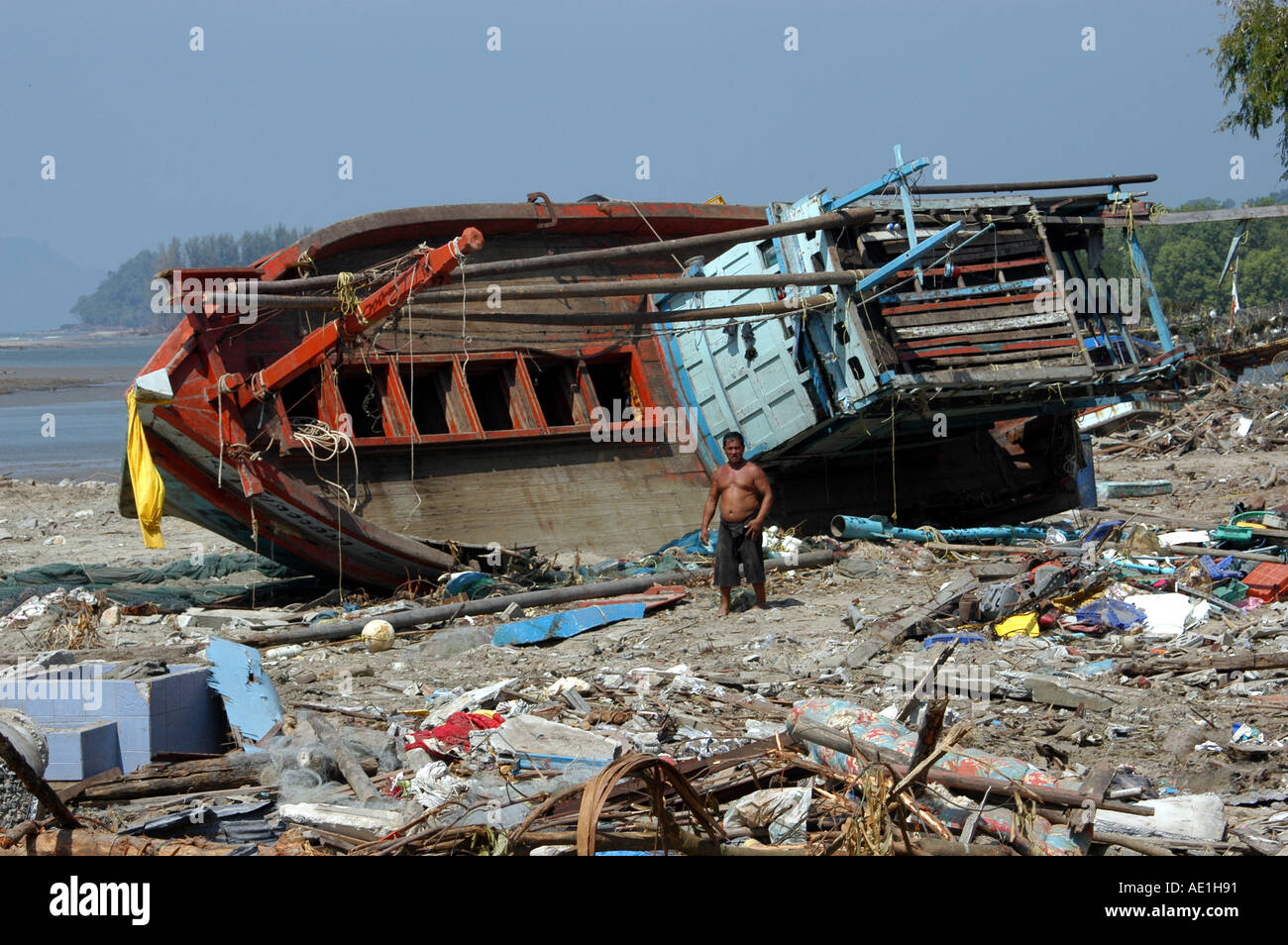 Destroyed fishing village Phang Na Phangna Stock Photo - Alamy