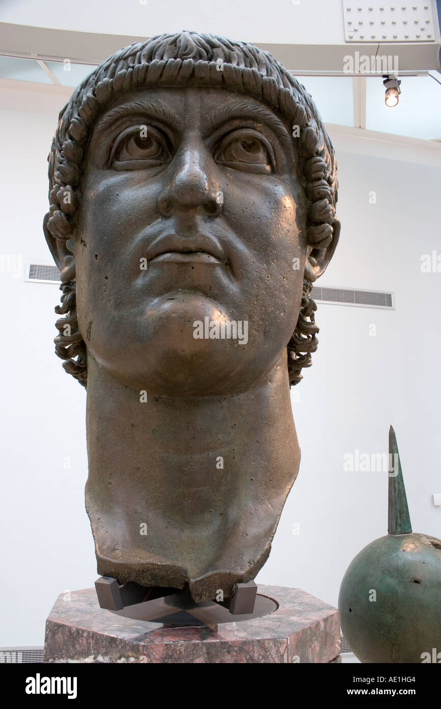 Bronze Head of Constantine at Capitoline Museum Rome Stock Photo - Alamy
