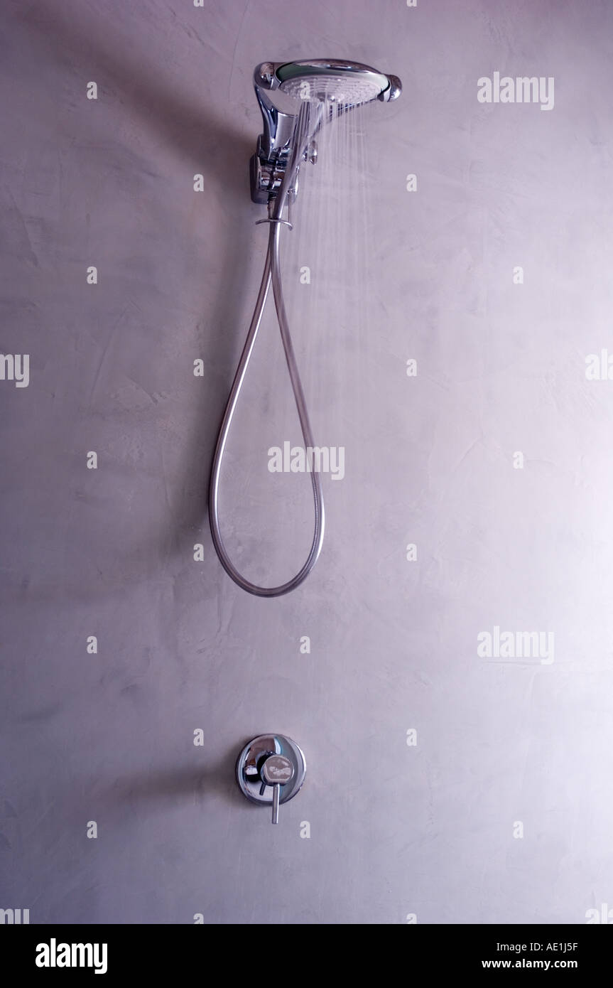 An integrated power shower Stock Photo
