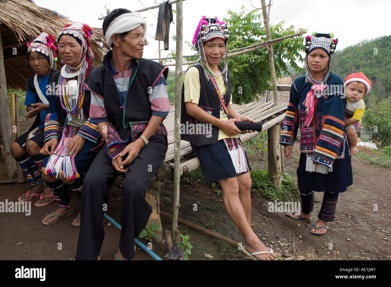 Akha people at North Thailand Stock Photo - Alamy