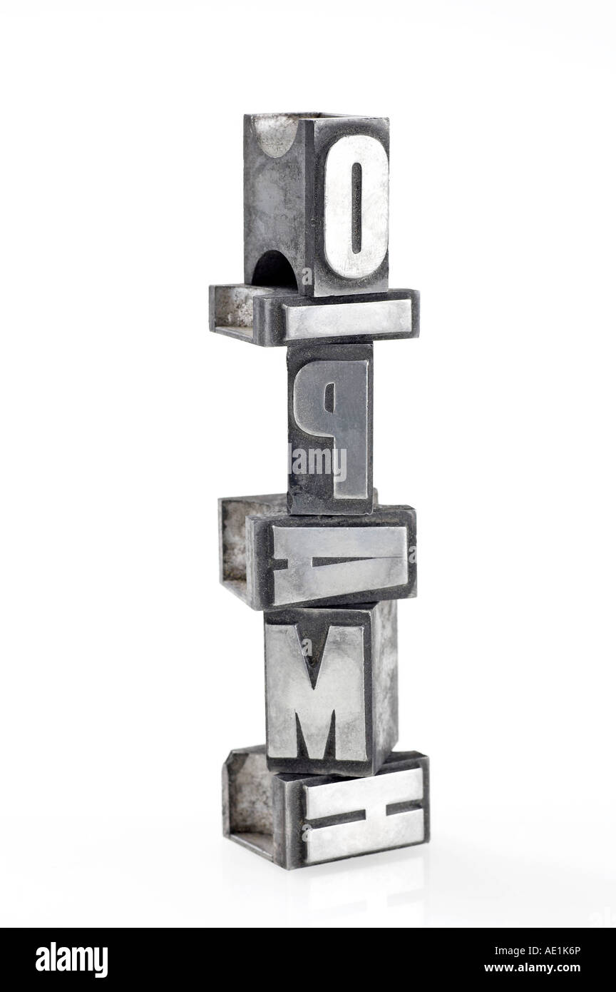 Stack of lead letters on white background Stock Photo - Alamy