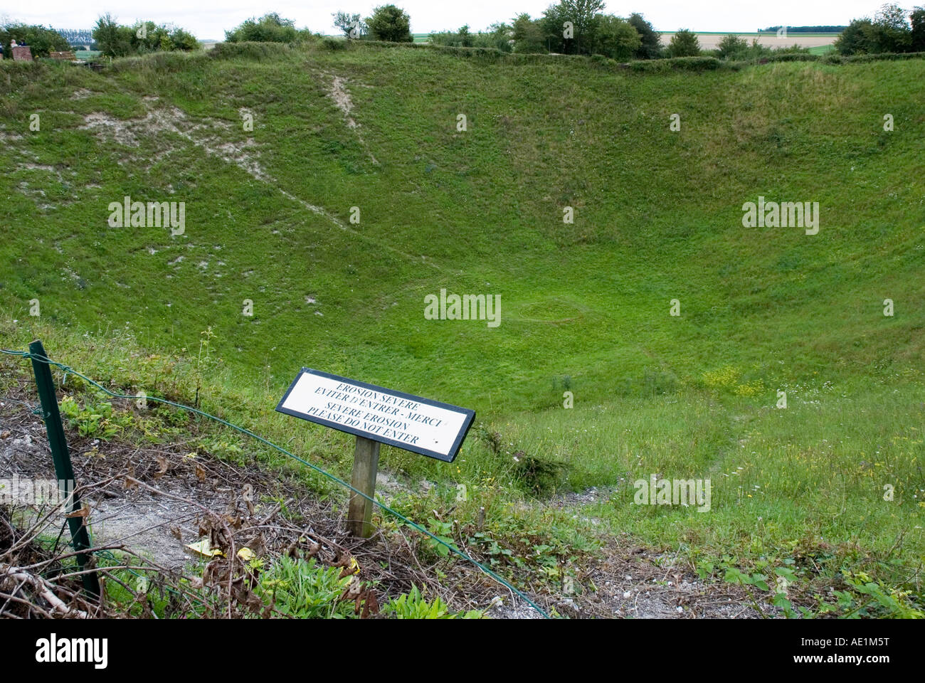 Lochnagar Crater at La Boisselle near Albert in the Somme Stock Photo Alamy