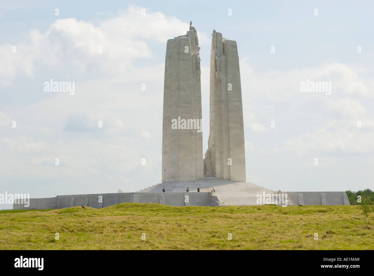 The Canadian memorial on top of Vimy Ridge. Stock Photo