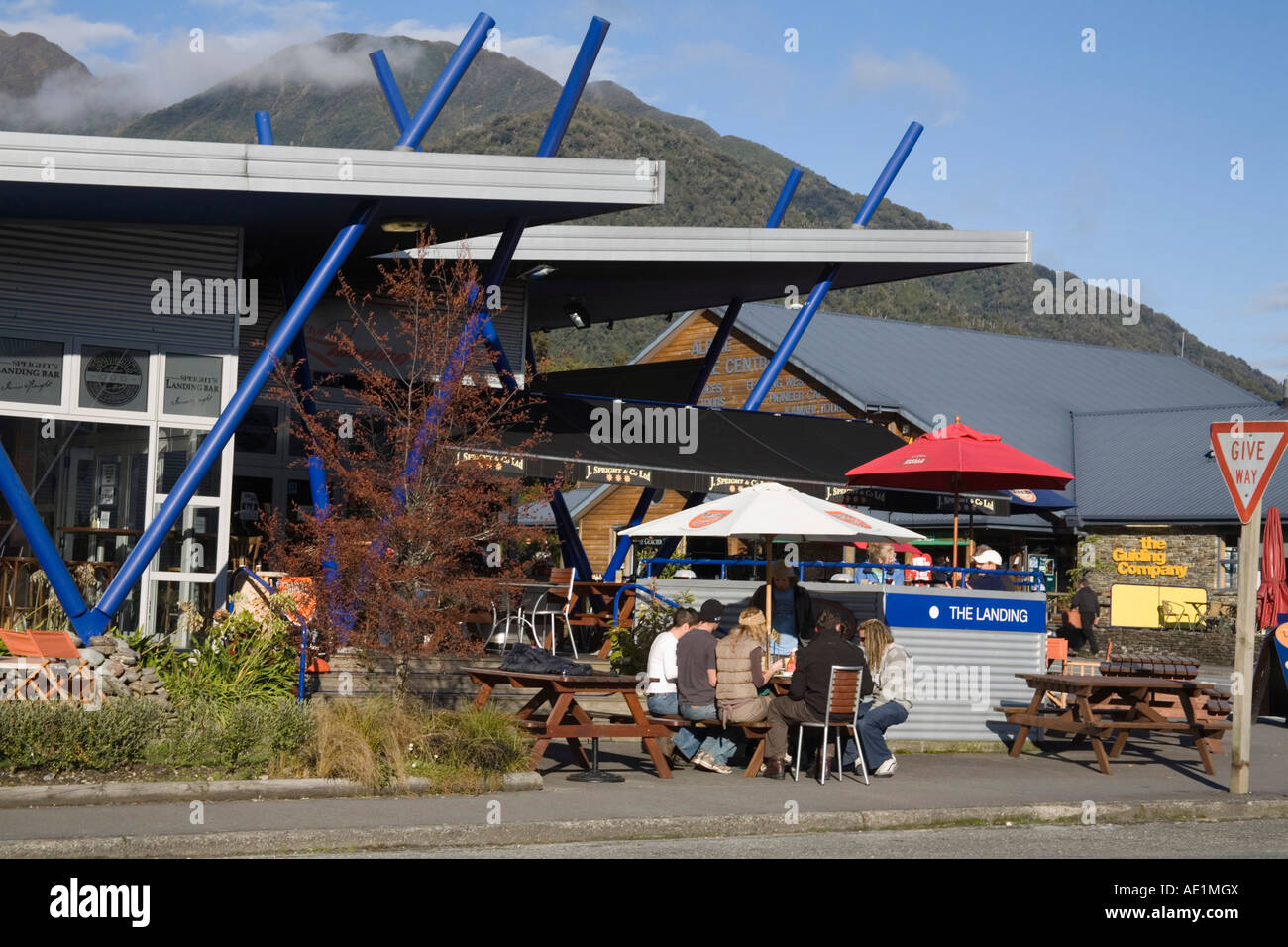 FRANZ JOSEF WEST COAST SOUTH ISLAND NEW ZEALAND May Group of tourists
