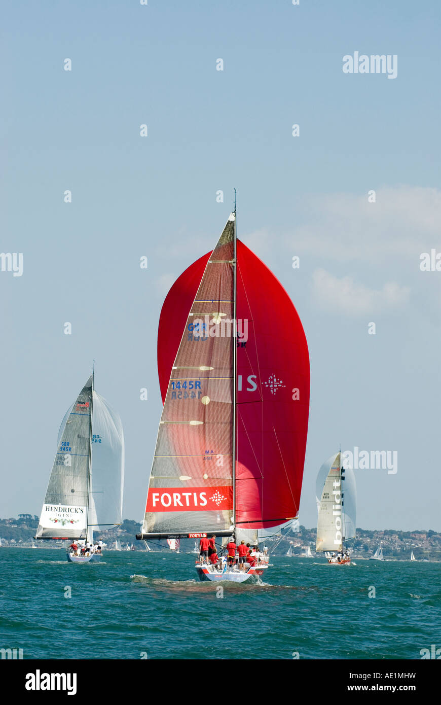 Fortis Excel the Farr 45 yacht entered by Agne V Nilsson in Cowes Week Class 2 IRC racing Stock Photo