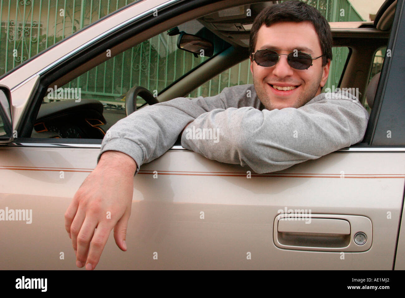 Young Man in Car West Hollywood California USA Stock Photo - Alamy