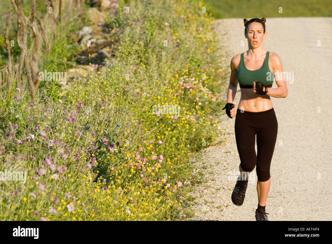 Woman Runt Woman running road hi-res stock photography and images - Alamy