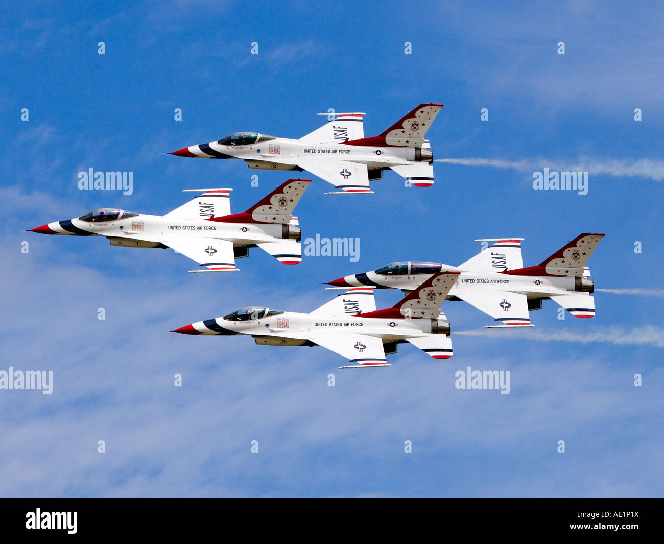 The Thunderbirds US USAF Air Force Acrobatic Team USA aerobatic team Stock Photo