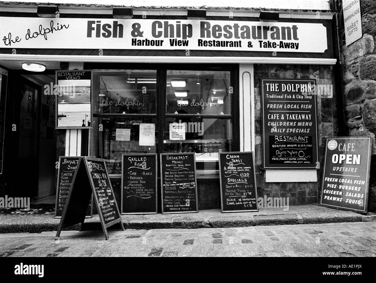 British chip shop Black and White Stock Photos & Images Alamy
