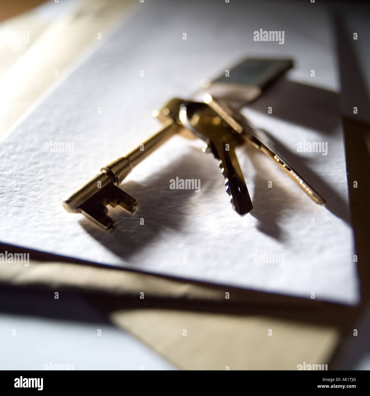 Keys on desk Stock Photo Alamy