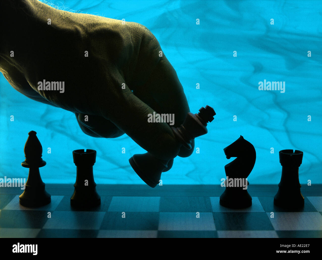 checkmate chess king Stock Photo