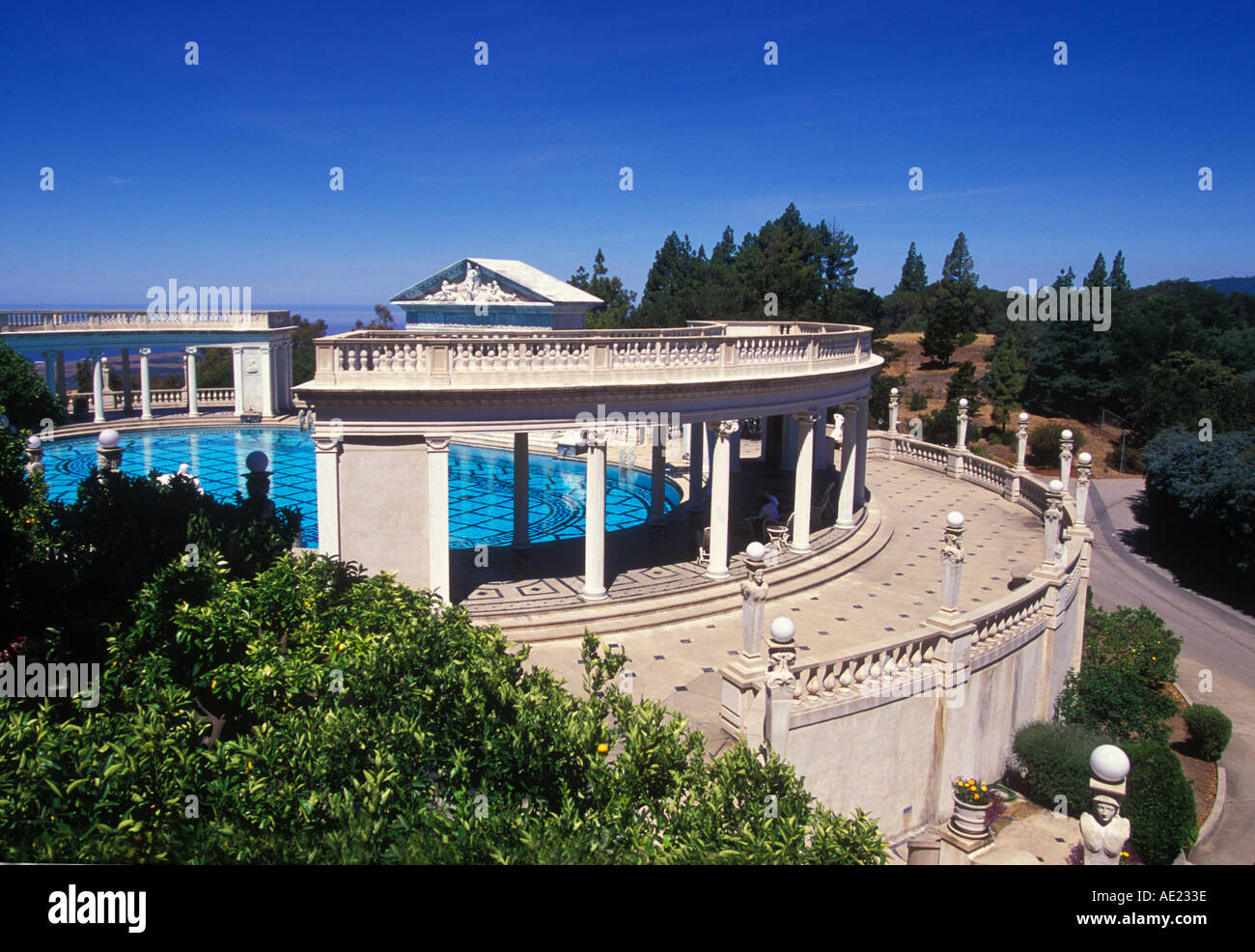 California San Simeon Hearst Castle Neptune Pool Stock Photo