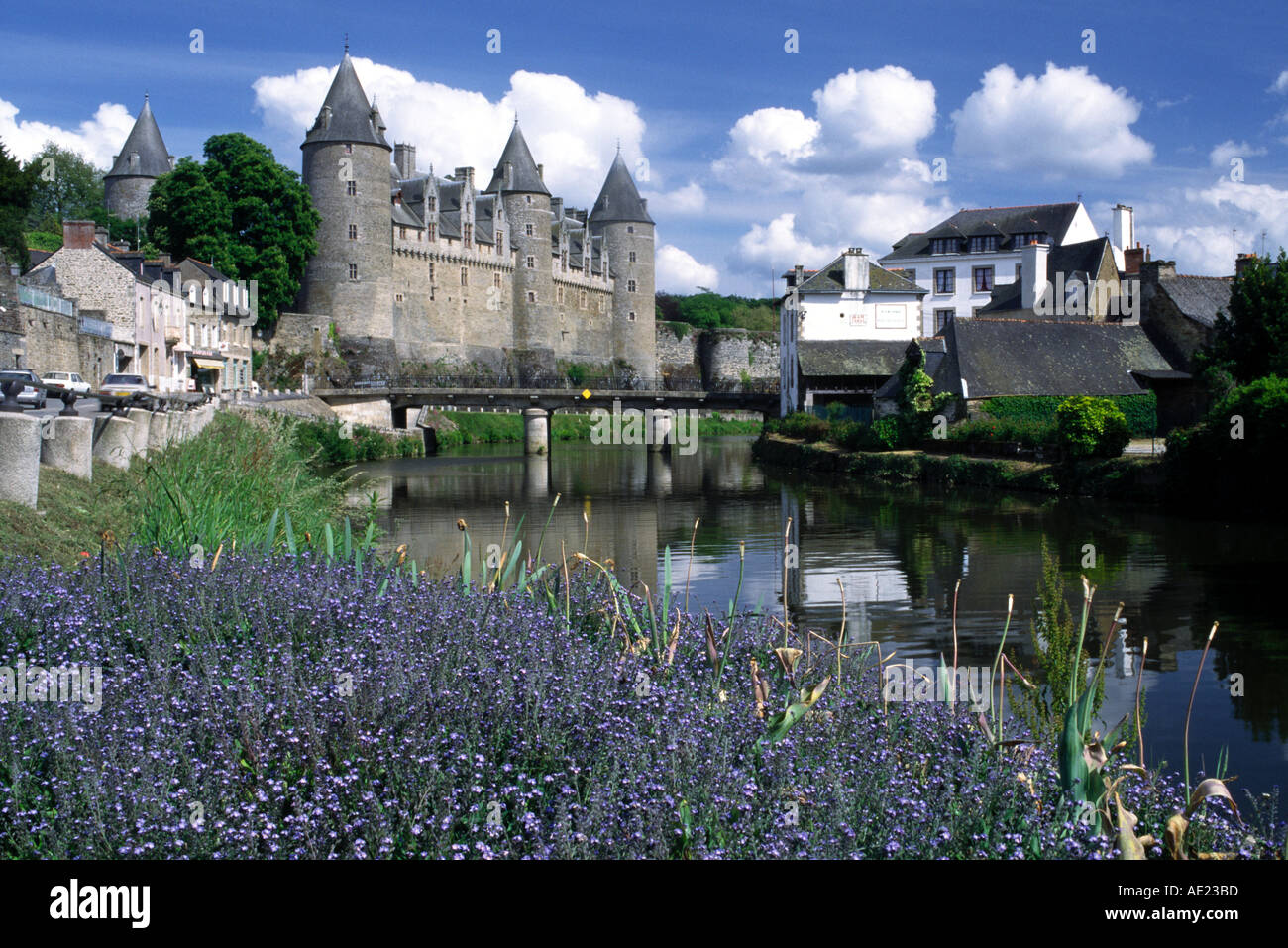 Chateau De Josselin Oust River Brittany France Stock Photo Alamy