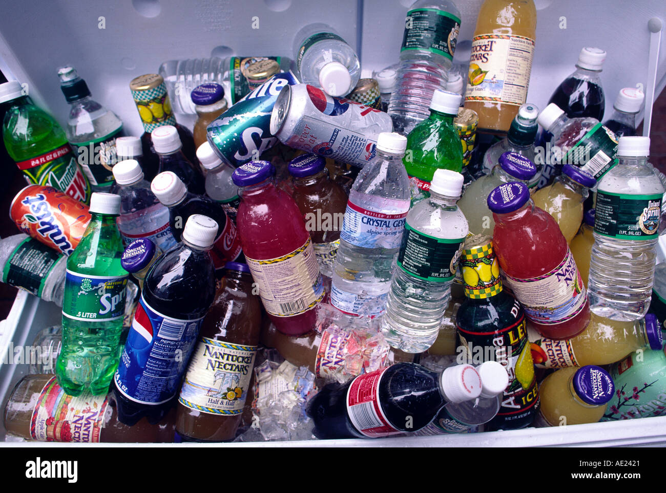 Soft drinks cooler Stock Photo Alamy