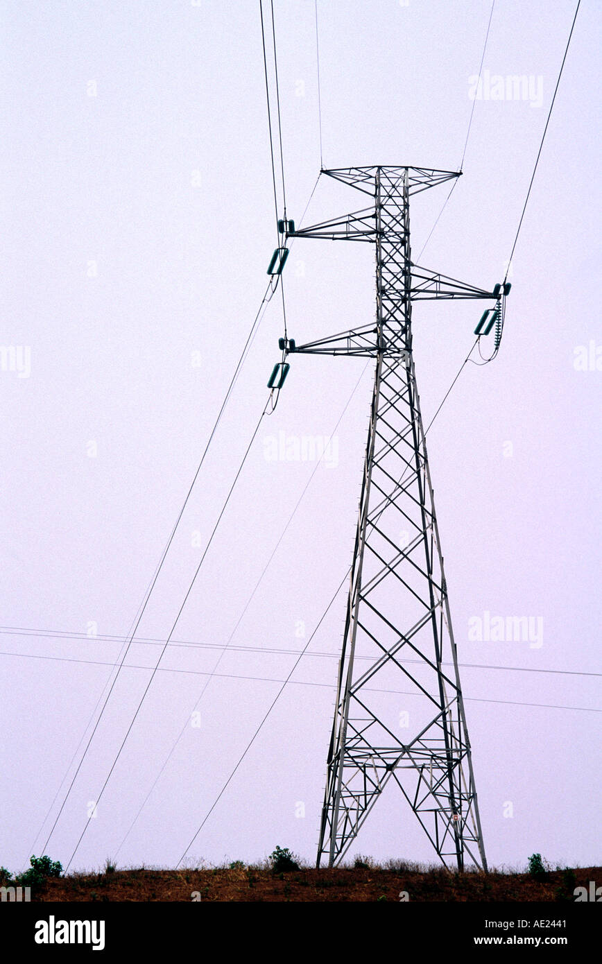 Power lines Stock Photo
