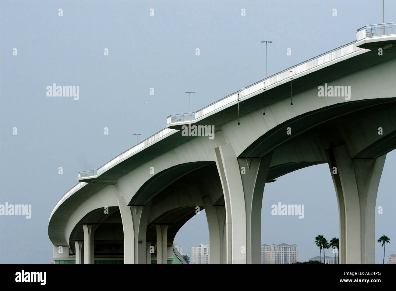 Section of the City of Clearwater Florida, Memorial Causeway Bridge from the Mainland to