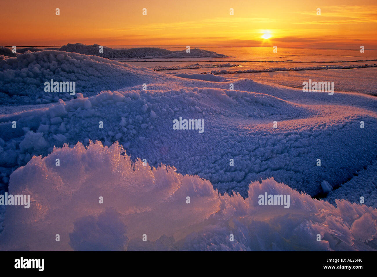 Ice On Lake Winnipeg Manitoba Canada Stock Photo Alamy