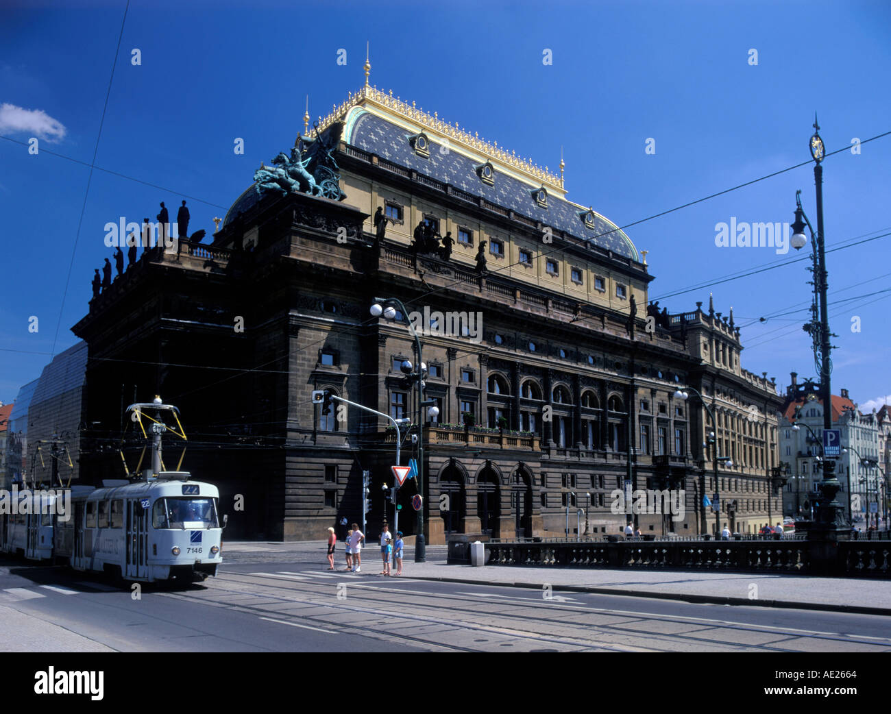 Czech Republic Prague National Theatre Stock Photo - Alamy